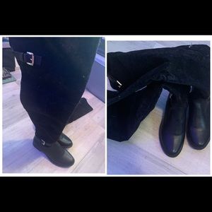 JustFab black over-the-knee boots
